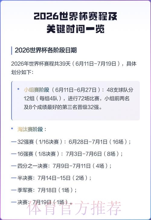 2026世界杯每日赛程最新比赛时间表怎么看 2026世界杯每日赛程最新比赛时间表怎么看